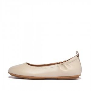 Beige Fitflop Allegro Soft Women's Ballet Flats | UAE-6807-HGKJL