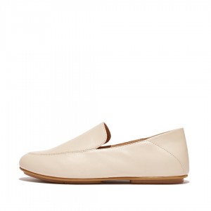 Beige Fitflop Allegro Women's Loafers | UAE-9284-YJDSL