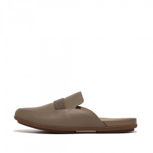 Beige Fitflop Gracie Microfibre Women's Mules | UAE-0549-SBKRW