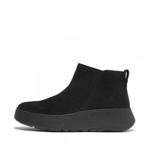 Black Fitflop F-Mode Women's Ankle Boots | UAE-2035-ZGTXV