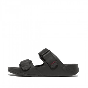 Black Fitflop Gogh Moc Men's Slides | UAE-0349-WUKCR