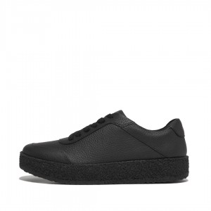 Black Fitflop Rally Women's Sneakers | UAE-8562-MOUWB