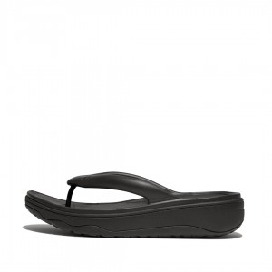 Black Fitflop Relieff Eva Tpu Thongs Women's Toe-Post Sandals | UAE-2817-HDJIU