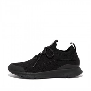 Black Fitflop Vitamin Ffx Knit Sports Women's Sneakers | UAE-0246-REBKO