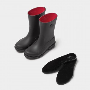 Black Fitflop Wonderwelly Shearling Ankle Boots Women's Insoles | UAE-2410-VNOWX