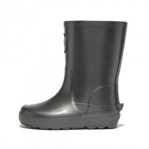 Black Fitflop Wonderwelly Welly Kids' Rubber Boots | UAE-6098-FMDSP