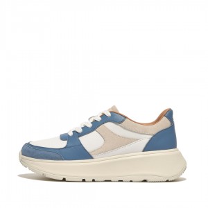 Blue Fitflop F-Mode Fabric Women's Sneakers | UAE-5673-ESUQN