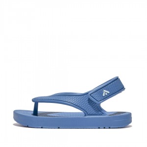 Blue Fitflop Iqushion Eva Back Straps Kids' Flip Flops | UAE-5194-MNLHV