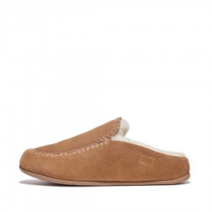 Brown Fitflop Chrissie Ii Haus Women's Slippers | UAE-3568-SMHVG