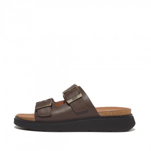 Brown Fitflop Gen-Ff Men's Slides | UAE-8521-KYTFW