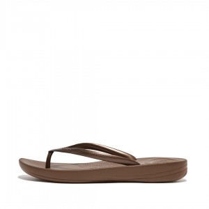 Brown Fitflop Iqushion Ergonomc Women's Flip Flops | UAE-4913-QGTKL