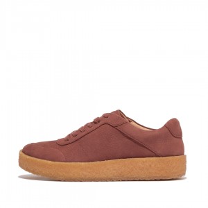 Brown Fitflop Rally Nubuck Women's Sneakers | UAE-3062-ITYWO