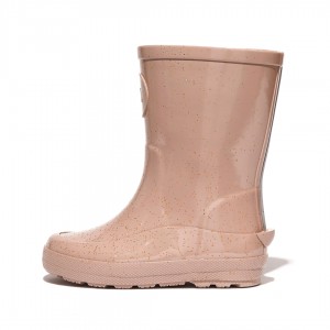 Gold Fitflop Wonderwelly Natural Rubber Mix Kids' Rain Boots | UAE-6907-QGETX