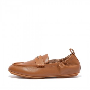 Light Brown Fitflop Allegro Women's Loafers | UAE-5294-DAXRK