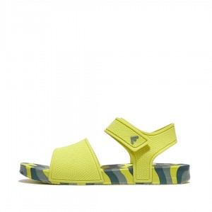 Light Green Fitflop Iqushion Rubber Tpu Kids' Back-Strap Sandals | UAE-2341-XMAEL