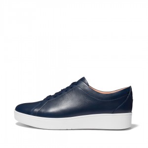 Navy Fitflop Rally Court Women's Sneakers | UAE-0654-BPGSW