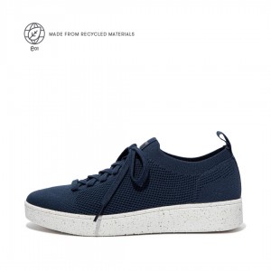 Navy Fitflop Rally E01 Multi Knit Women's Sneakers | UAE-8965-CZLWY