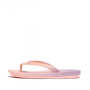 Pink Fitflop Iqushion Rubber Kids' Flip Flops | UAE-2795-PNQFG