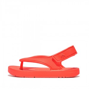 Red Fitflop Iqushion Eva Back Straps Kids' Flip Flops | UAE-5829-CTMHP