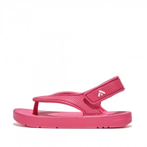 Red Fitflop Iqushion Eva Back Straps Kids' Flip Flops | UAE-1928-KXENW