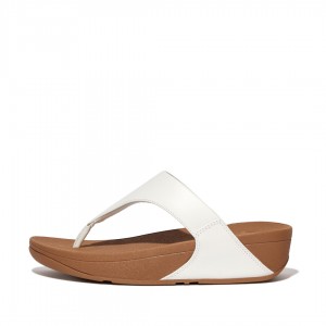 White Fitflop Lulu Leather Women's Toe-Post Sandals | UAE-9061-MEHJG