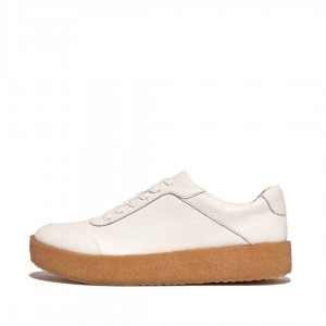 White Fitflop Rally Women's Sneakers | UAE-3182-GLSFK