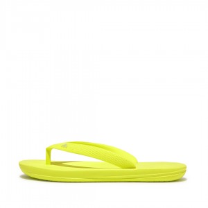 Yellow Fitflop Iqushion Rubber Kids' Flip Flops | UAE-8764-GUPDO