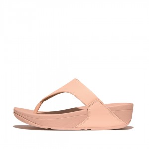 Yellow Fitflop Lulu Leather Women's Toe-Post Sandals | UAE-1289-NMEGD