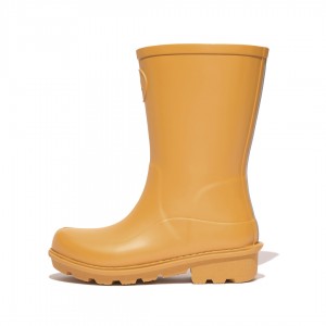 Yellow Fitflop Wonderwelly Natural Mix Welly Kids' Rubber Boots | UAE-7280-TSVGA