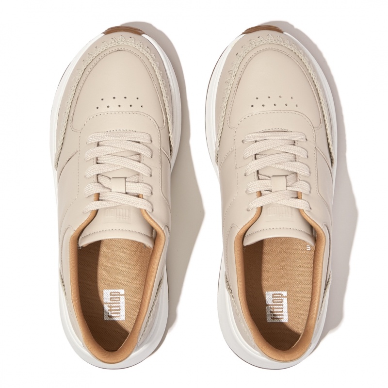 Beige Fitflop F-Mode Women's Sneakers | UAE-2149-NYHCI