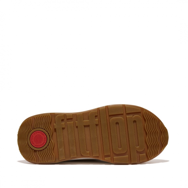 Beige Fitflop F-Mode Women's Sneakers | UAE-2149-NYHCI