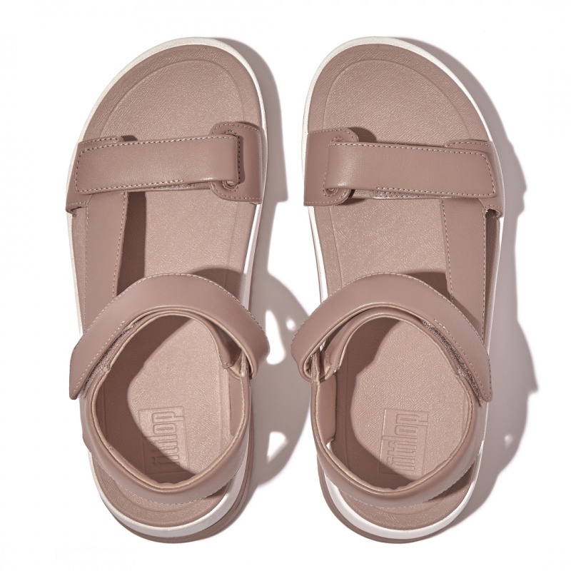 Beige Fitflop Surff Back Strap Women's Sandals | UAE-2736-XTKGN