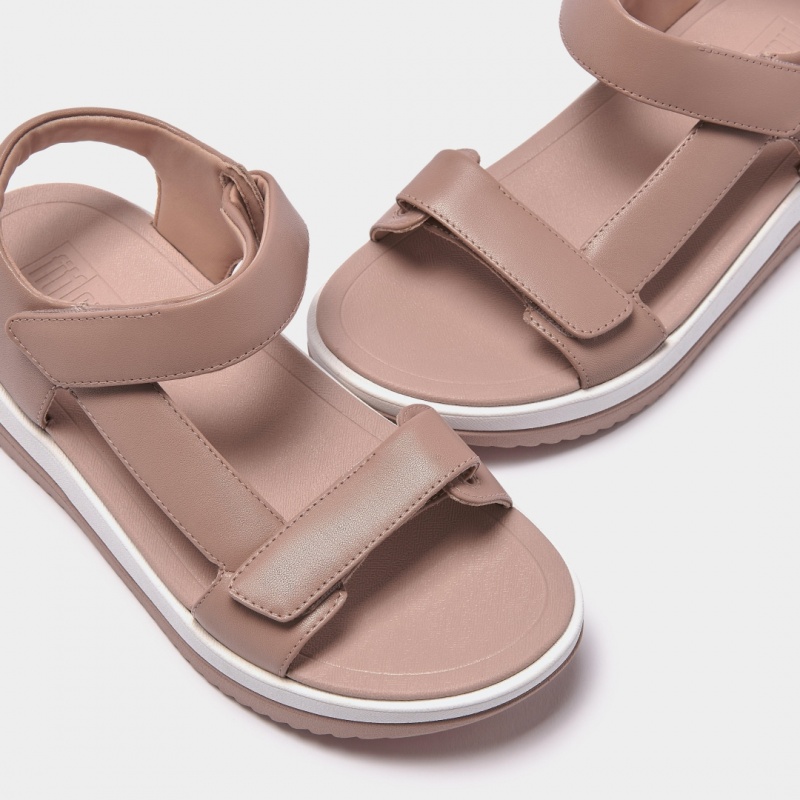 Beige Fitflop Surff Back Strap Women's Sandals | UAE-2736-XTKGN