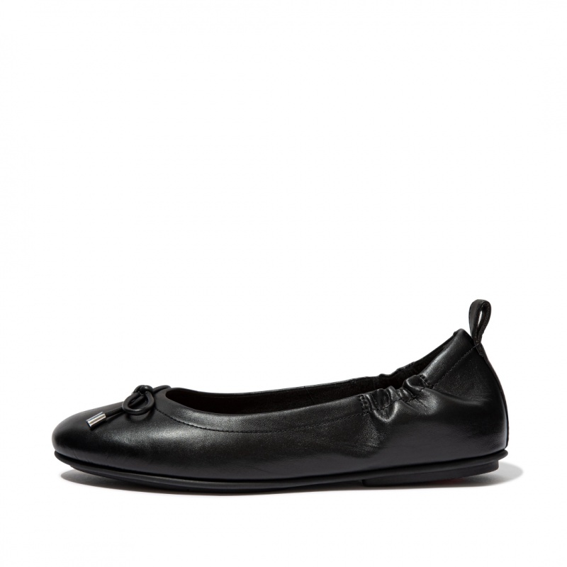 Black Fitflop Allegro Women\'s Ballet Flats | UAE-4753-ILVRE