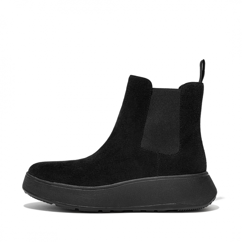 Black Fitflop F-Mode Women\'s Chelsea Boots | UAE-9836-VTLNO