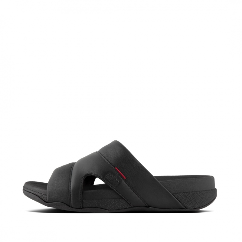 Black Fitflop Freeway Iii Men\'s Slides | UAE-5803-NSMDL