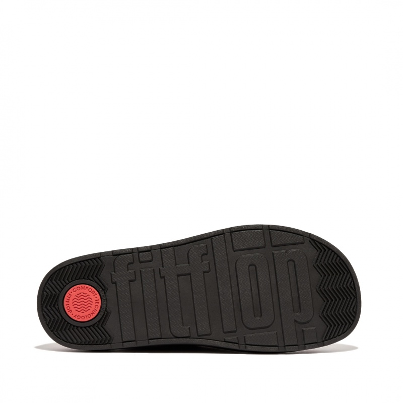 Black Fitflop Gen-Ff Felt Polyester Men's Mules | UAE-4216-DYXOM