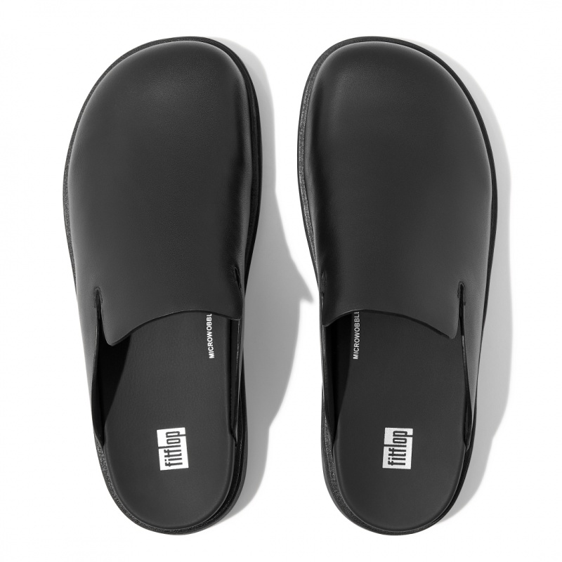 Black Fitflop Gen-Ff Men's Mules | UAE-6098-OVZQB