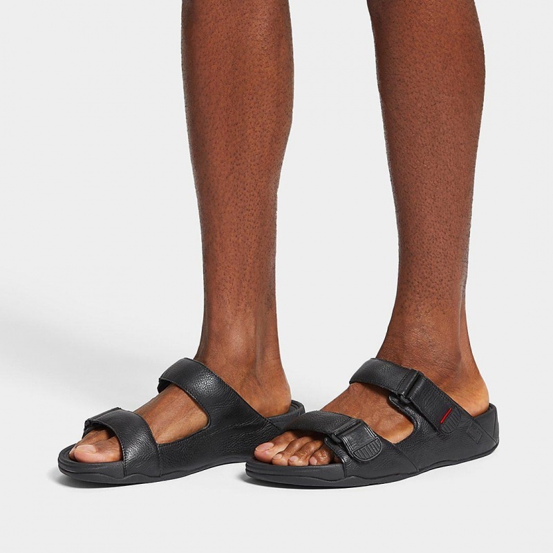 Black Fitflop Gogh Moc Men's Slides | UAE-0349-WUKCR