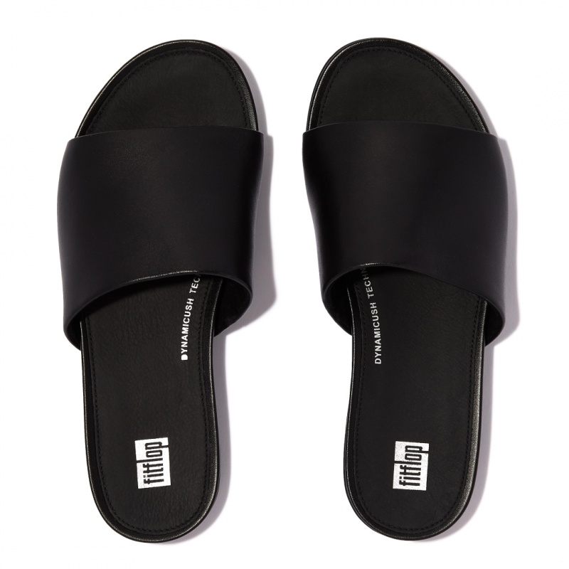 Black Fitflop Gracie Slides Women's Slides | UAE-8435-FDHSL