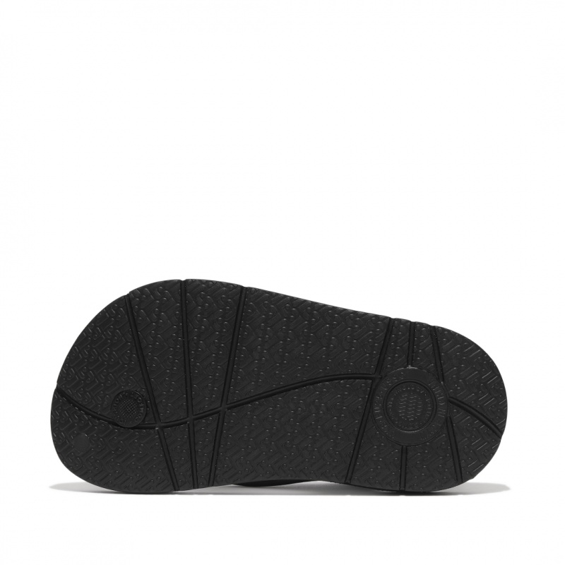 Black Fitflop Iqushion Eva Back Straps Kids' Flip Flops | UAE-3975-LJEBW