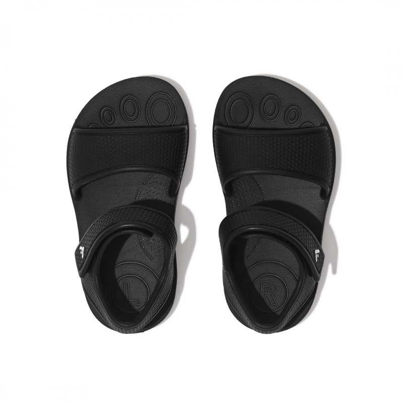 Black Fitflop Iqushion Eva Kids' Back-Strap Sandals | UAE-1429-TJPBI