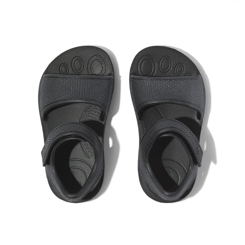 Black Fitflop Iqushion Eva Kids' Back-Strap Sandals | UAE-4503-IJVWF