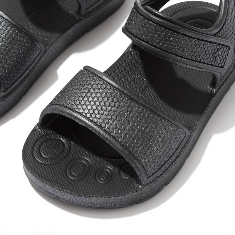 Black Fitflop Iqushion Eva Kids' Back-Strap Sandals | UAE-4503-IJVWF