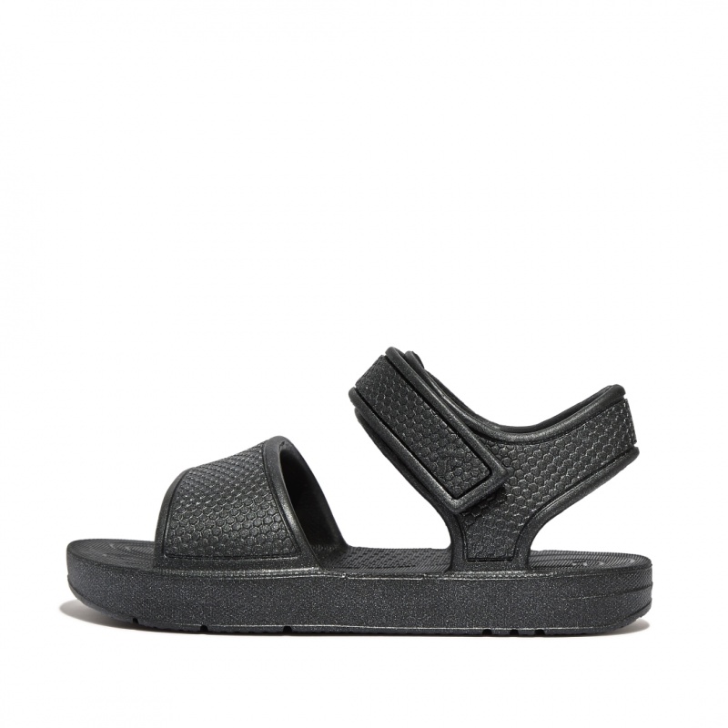 Black Fitflop Iqushion Eva Kids\' Back-Strap Sandals | UAE-4503-IJVWF