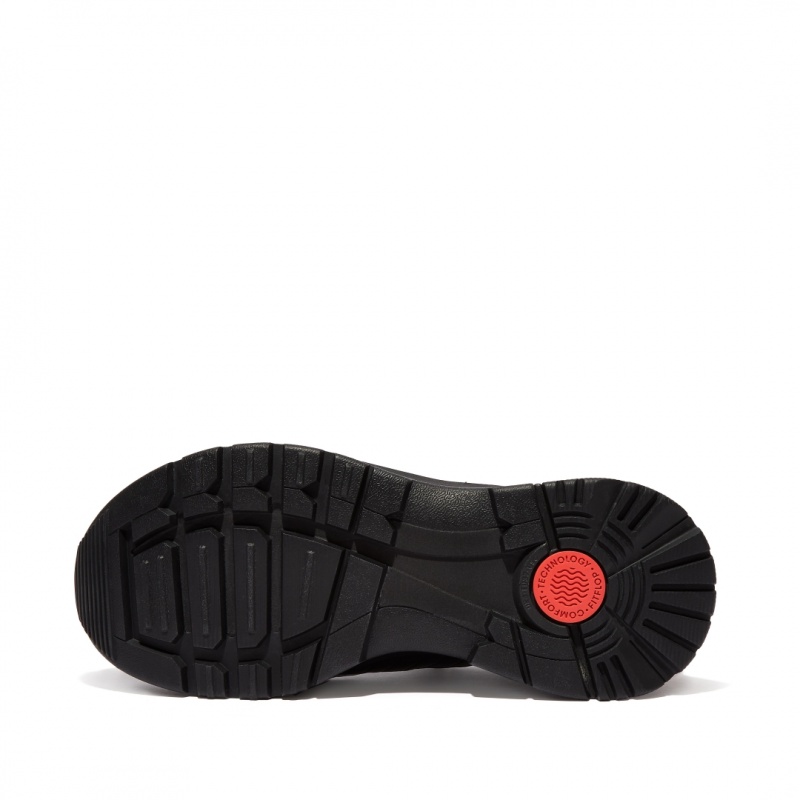 Black Fitflop Neo-D-Hyker Walking Women's Sneakers | UAE-0742-TPXZD