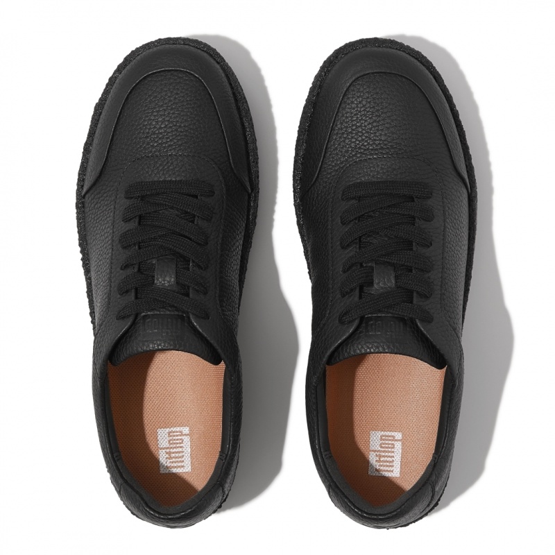 Black Fitflop Rally Women's Sneakers | UAE-9825-JVCHW