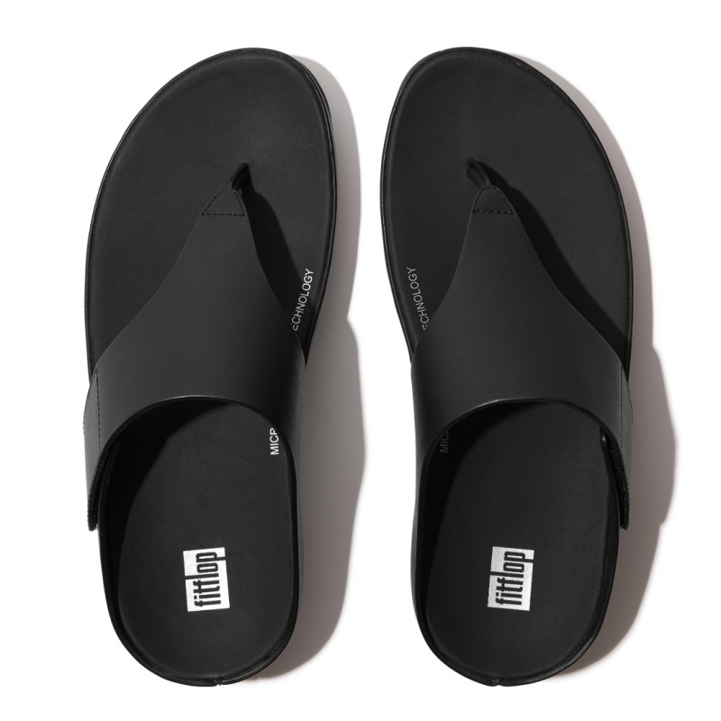 Black Fitflop Shuv Toe Thongs Women's Thongs | UAE-3405-PZWID