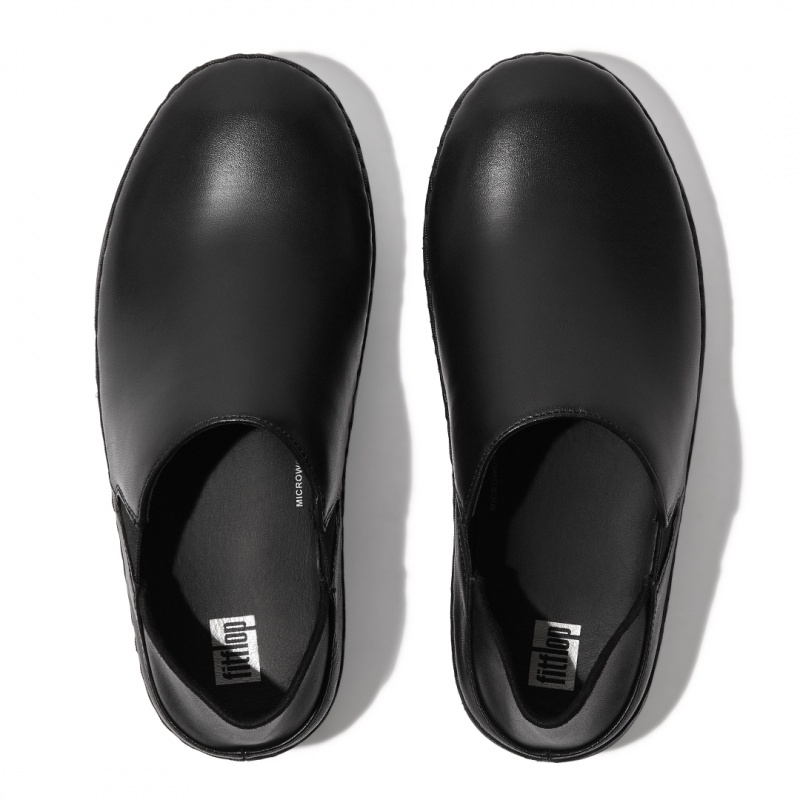 Black Fitflop Super Loafer Work Shoes Women's Slip Ons | UAE-4705-HNWJR