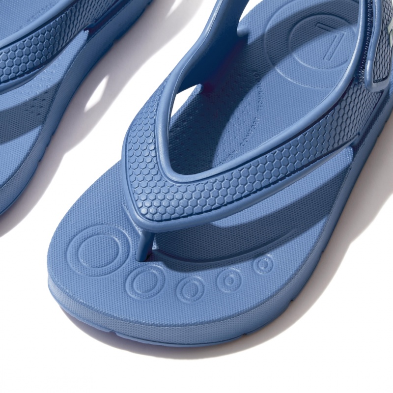 Blue Fitflop Iqushion Eva Back Straps Kids' Flip Flops | UAE-5194-MNLHV